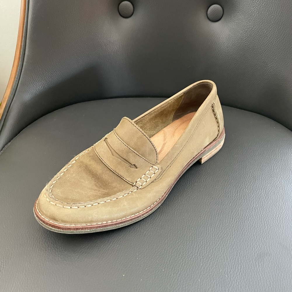 Green Sperry loafers